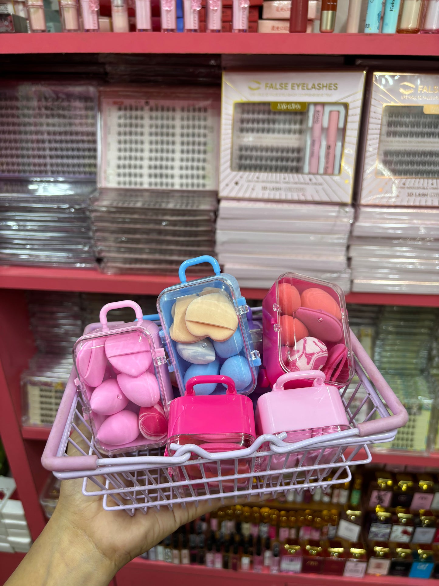 Mini Makeup trolley sponge set