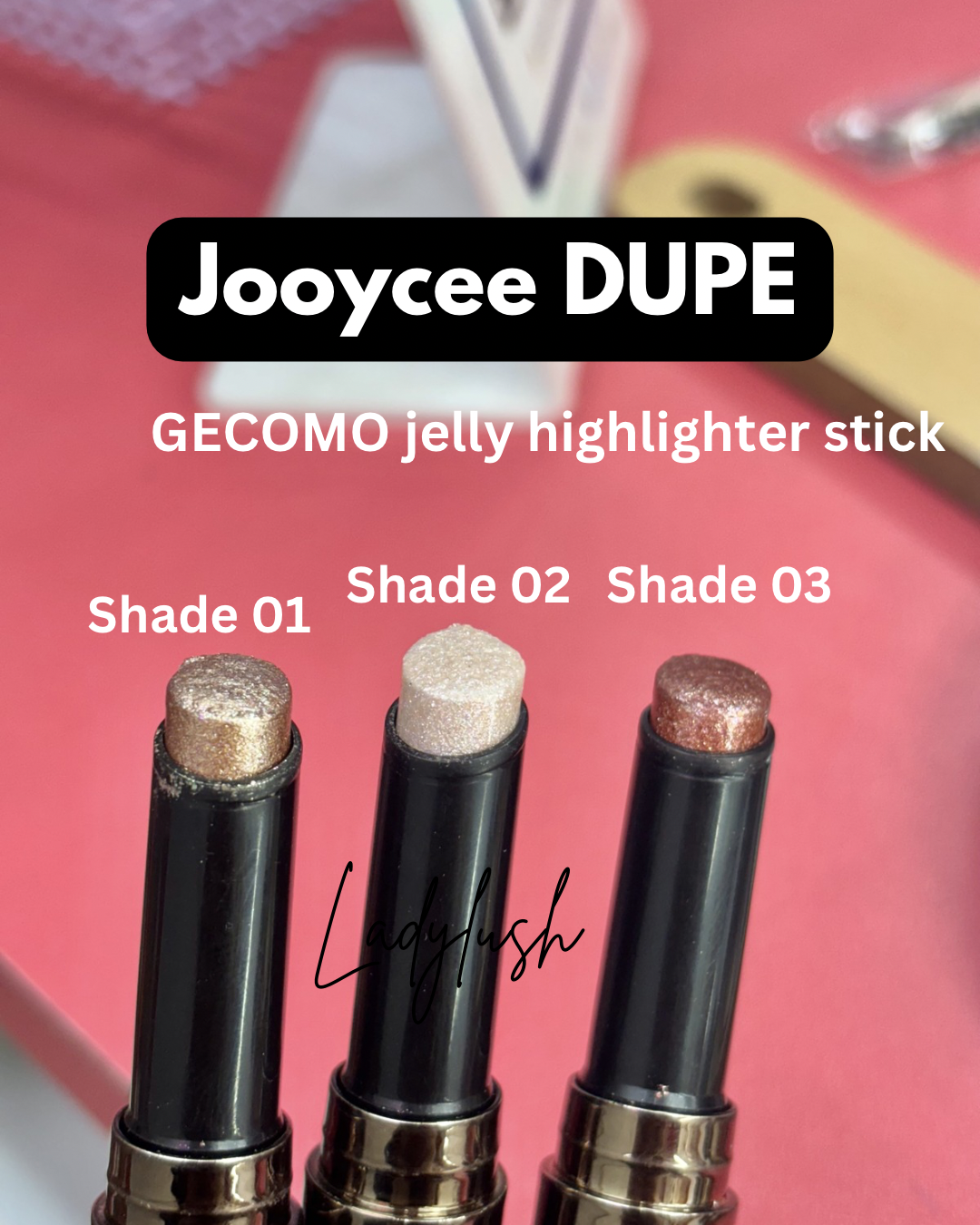 Jooycee dupe Gecomo Jelly Highlighter