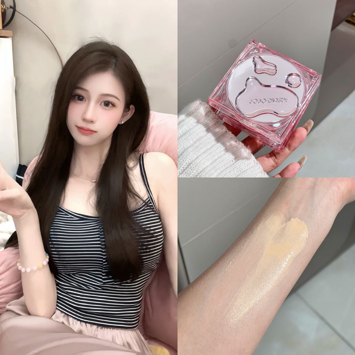 Jojo diary Moisturising good coverage cushion bb foundation