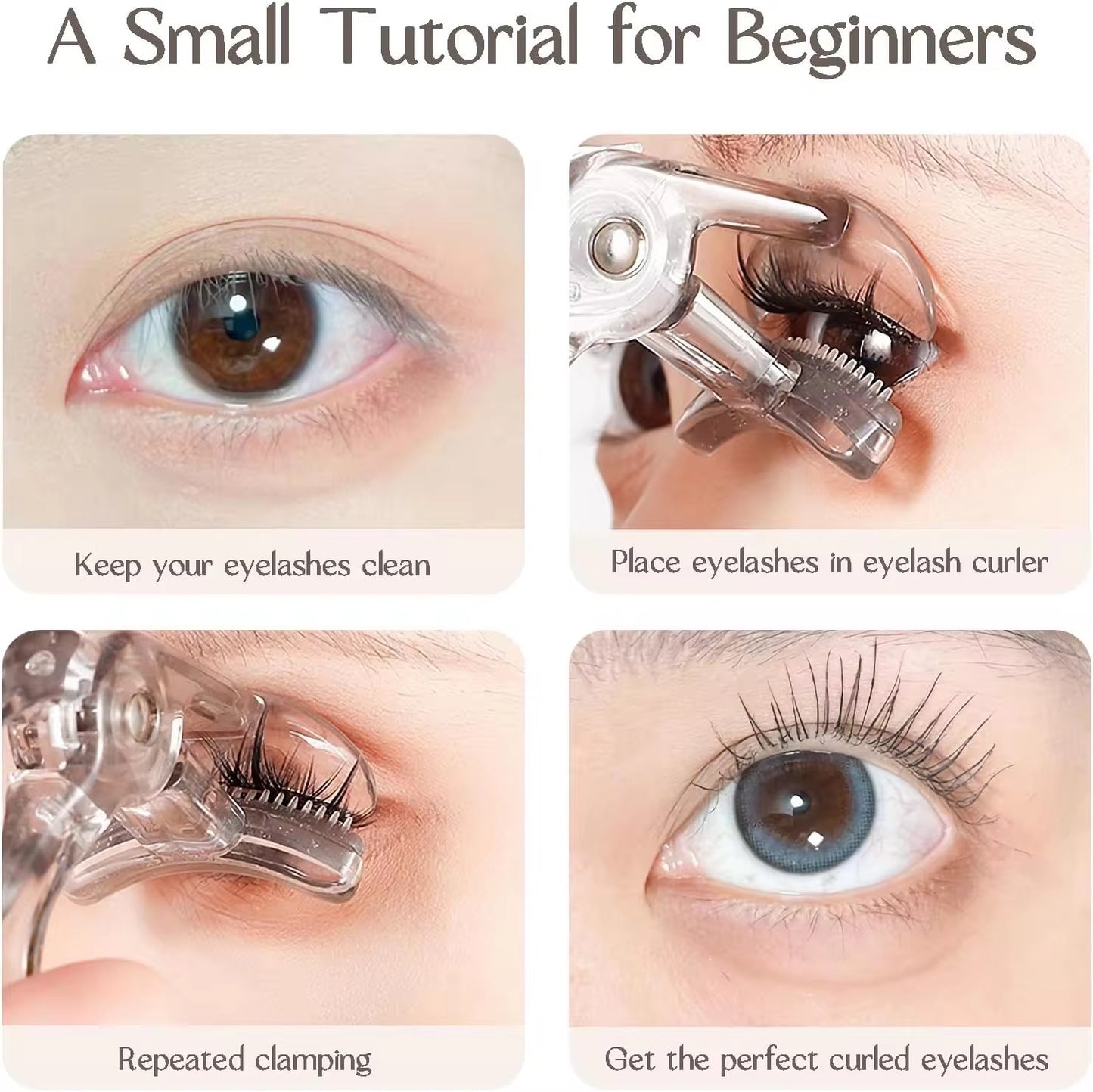 GECOMO Eyelash curler with comb teeth