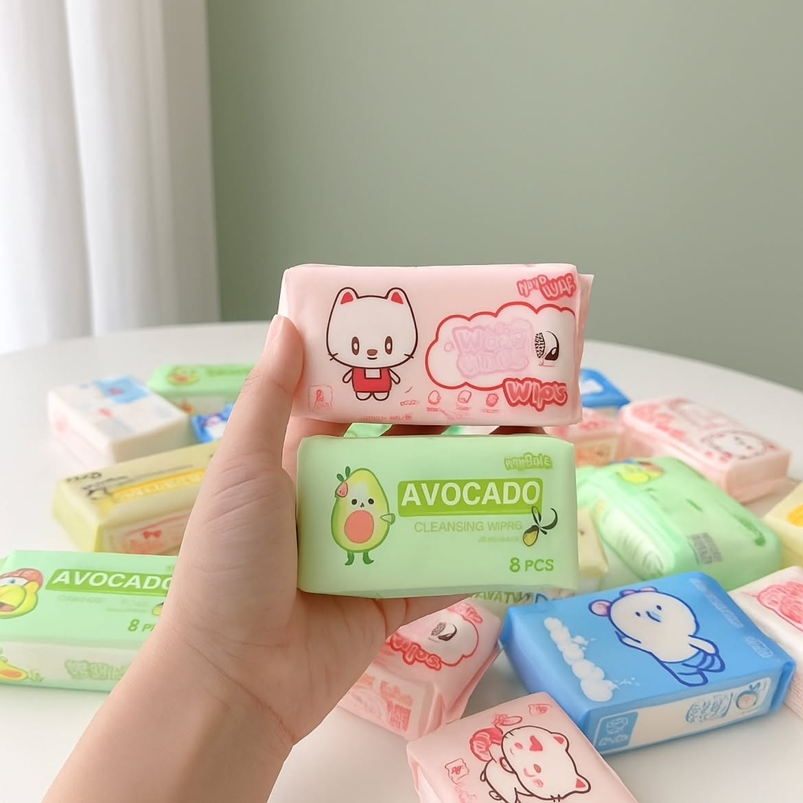 Mini kawai wet wipes ( Random)