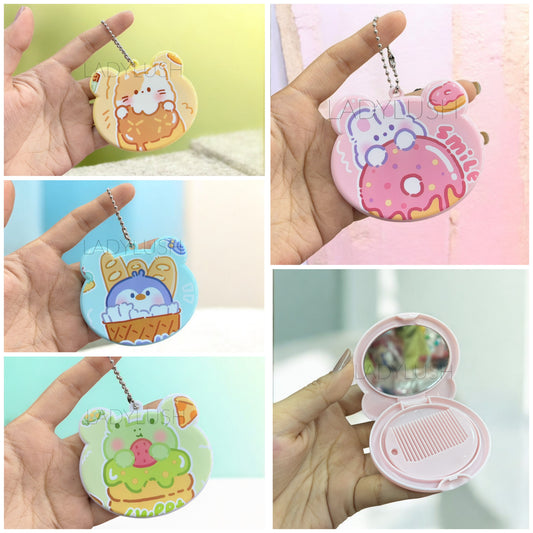 Mirror charm with Comb (Random colour)