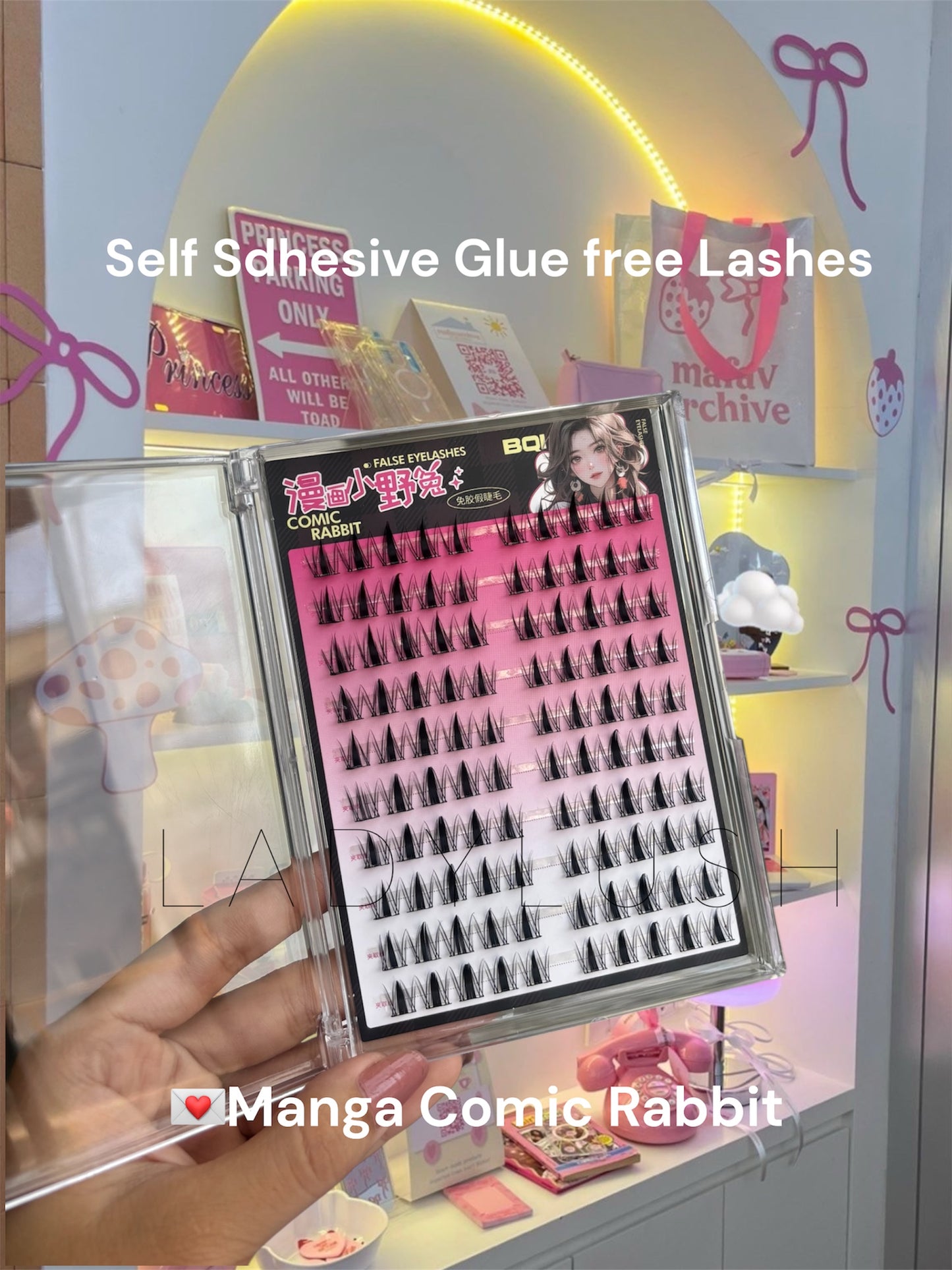 Bqi self adhesive glue free lashes