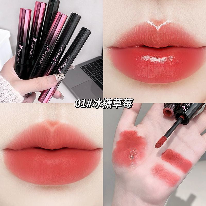 Gege bear Dual Lipgloss + Lipstick