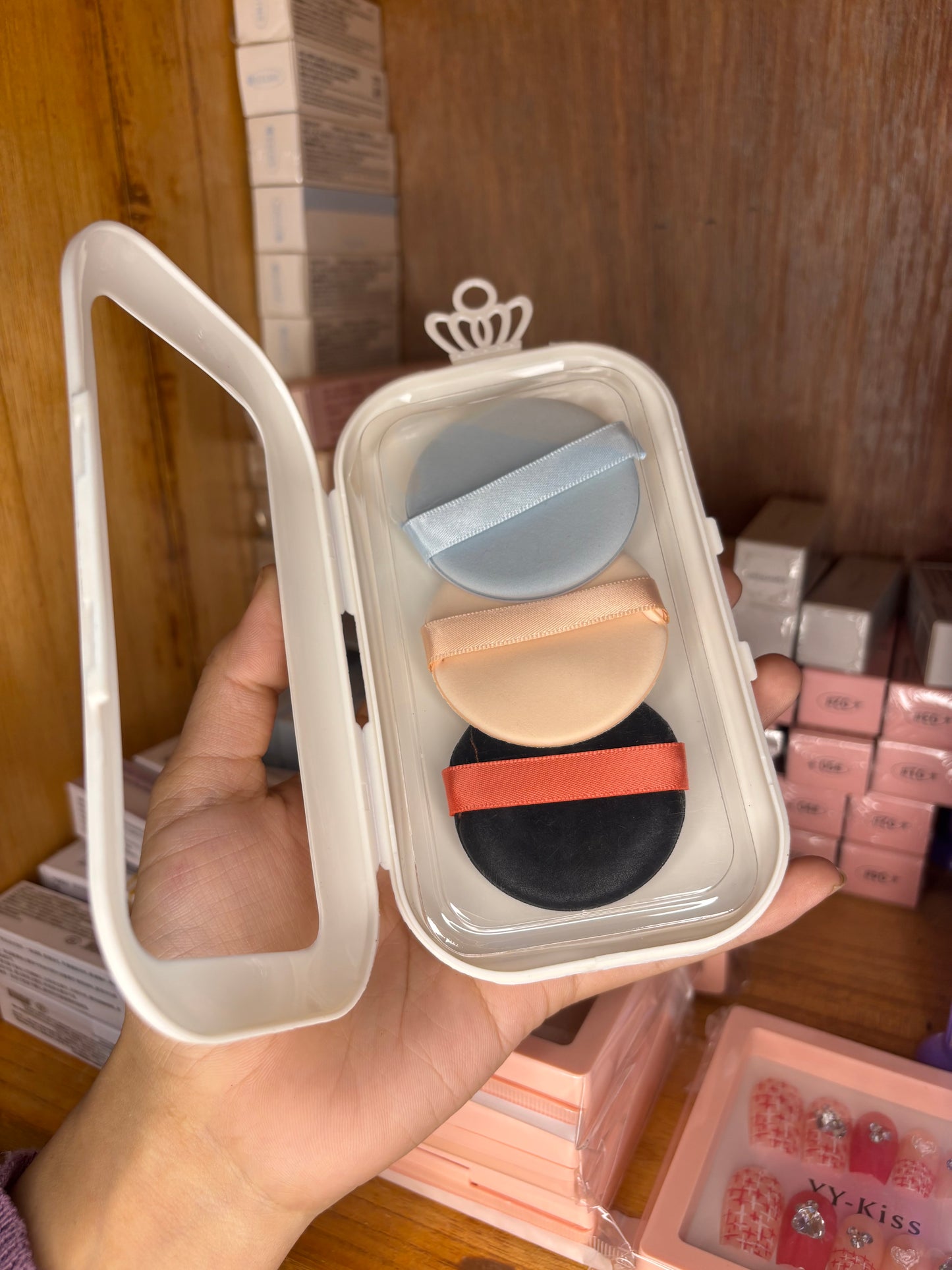 Makeup sponge  set with storage