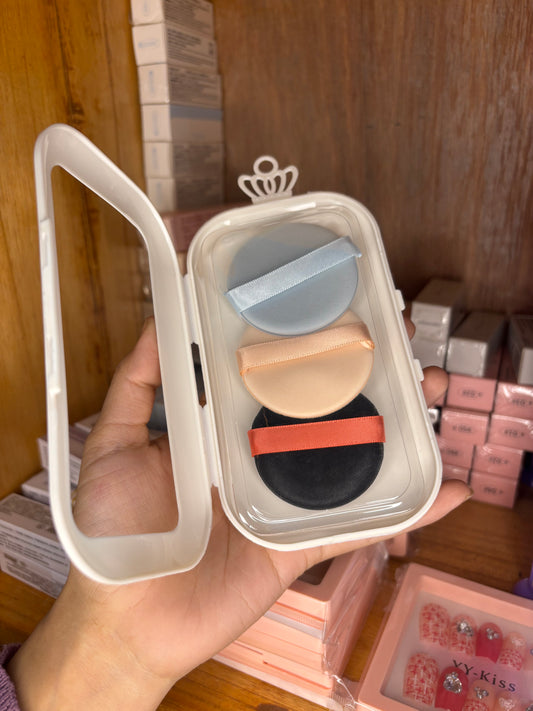 Makeup sponge  set with storage