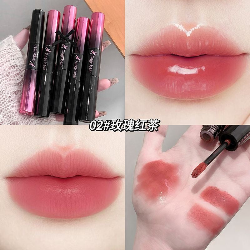 Gege bear Dual Lipgloss + Lipstick