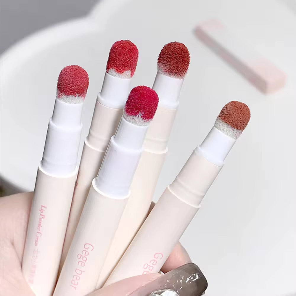 Gege bear velvety powder mist lipmud