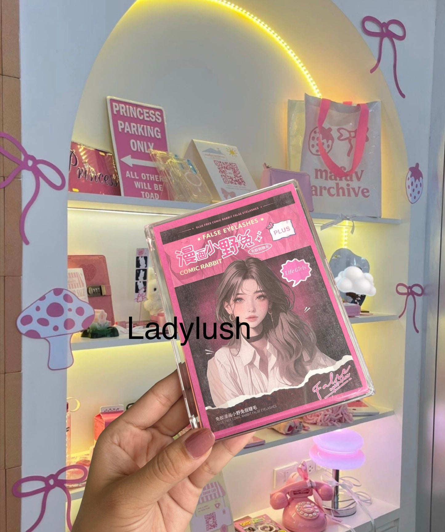 Manga anime bunny self adhesive glue free lash book