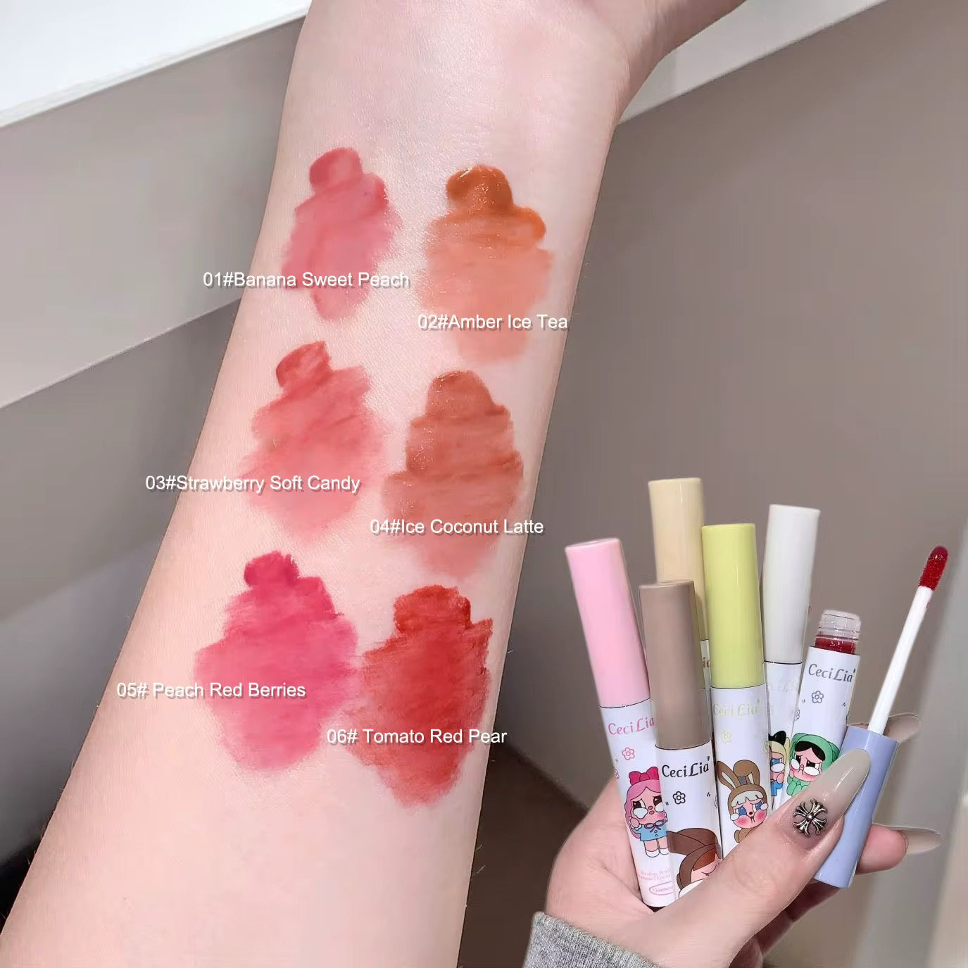 DaimenBear Water Light Tinted Lipglaze set