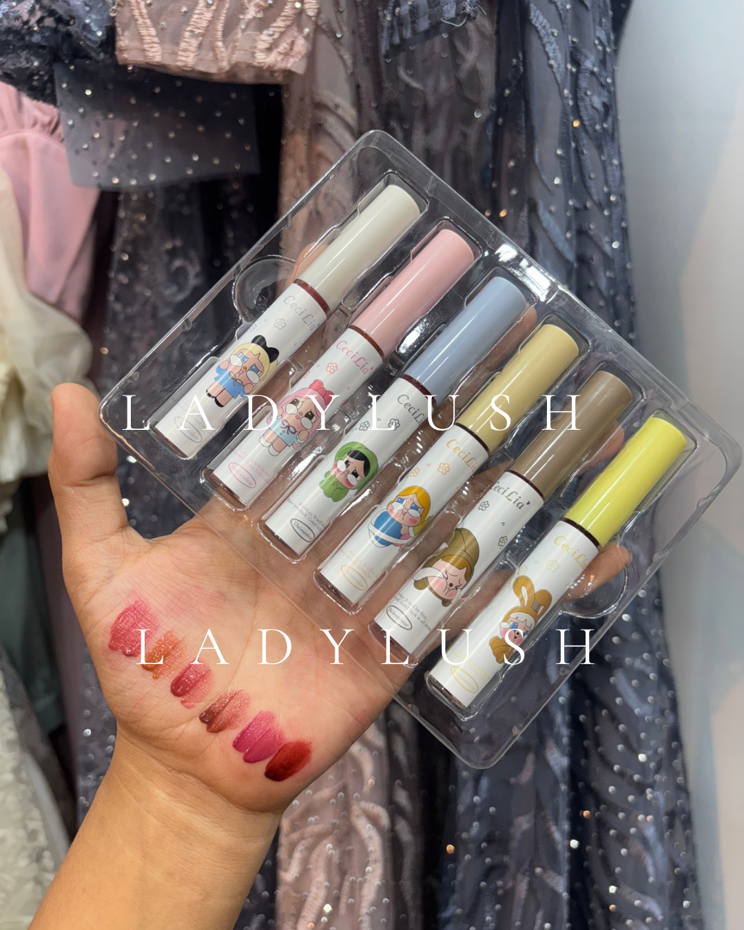 DaimenBear Water Light Tinted Lipglaze set