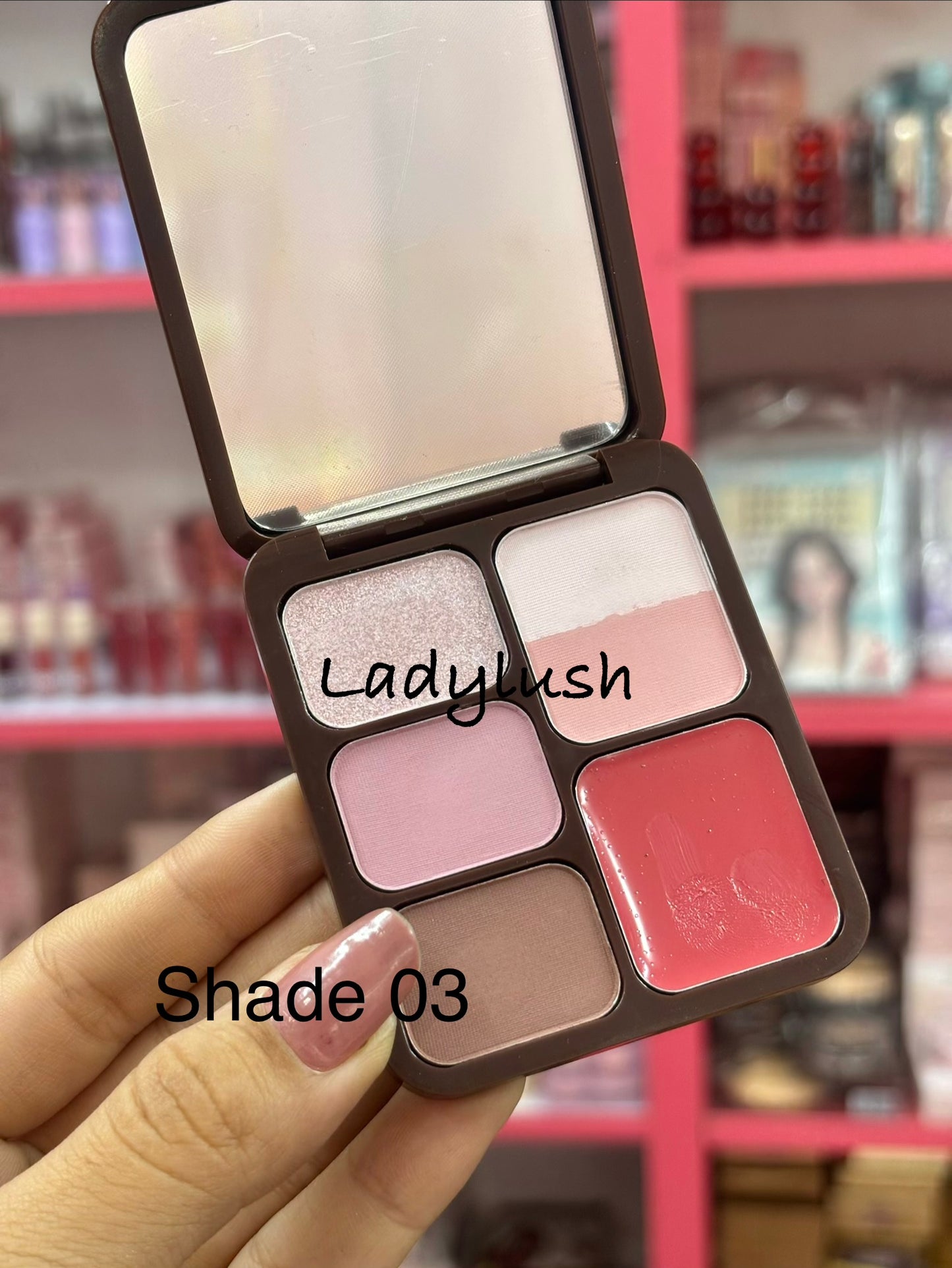 Her orange Makeup pallete