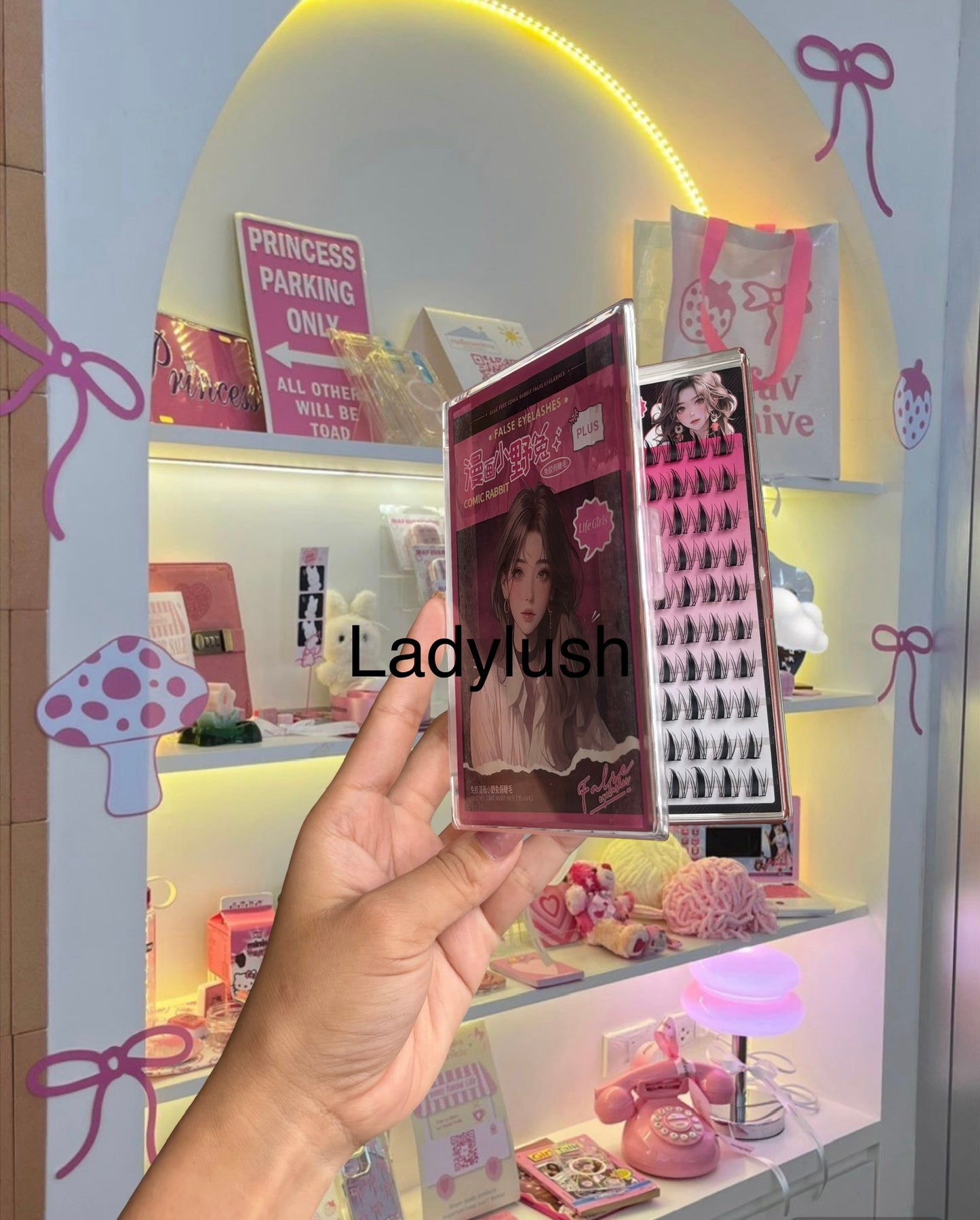 Manga anime bunny self adhesive glue free lash book