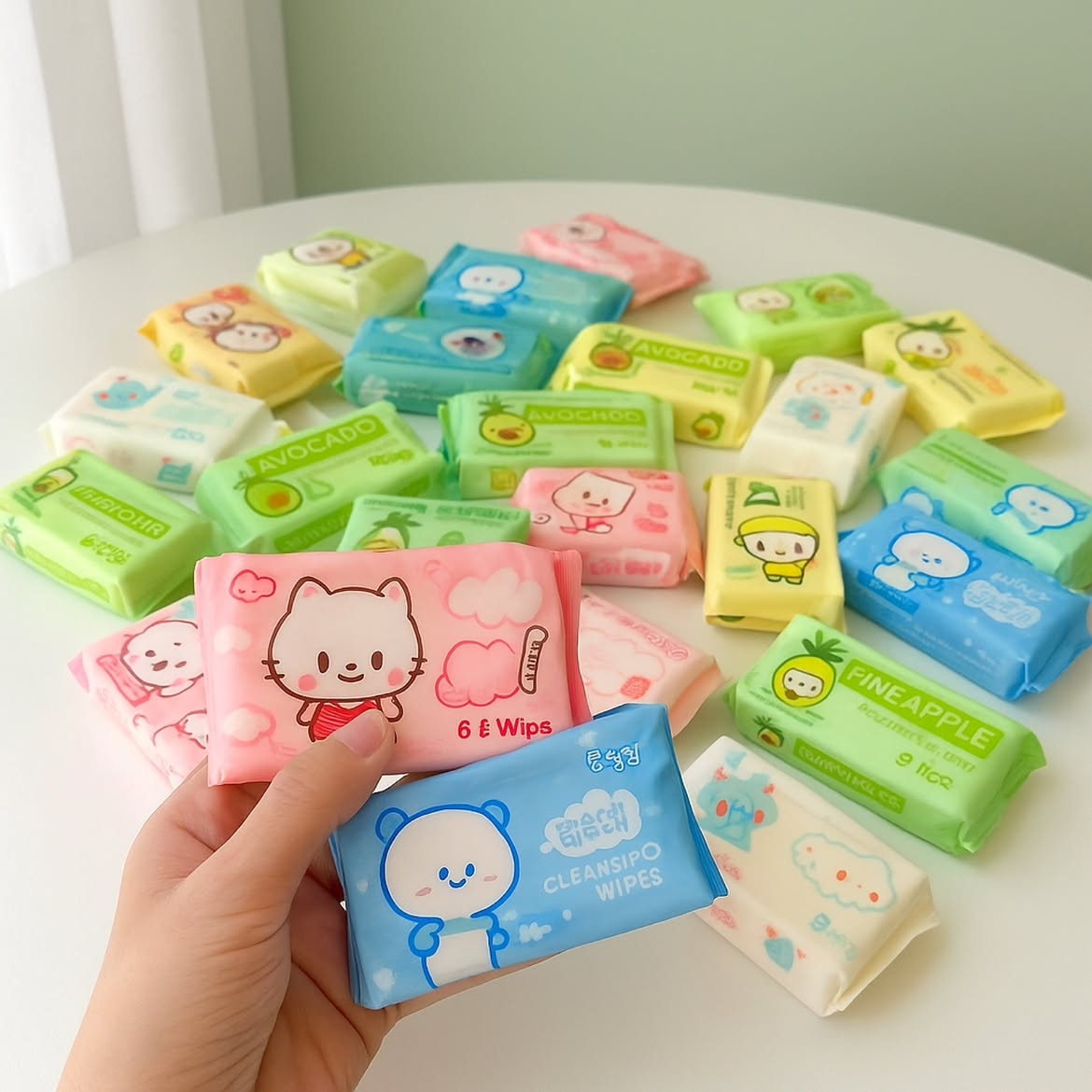 Mini kawai wet wipes ( Random)