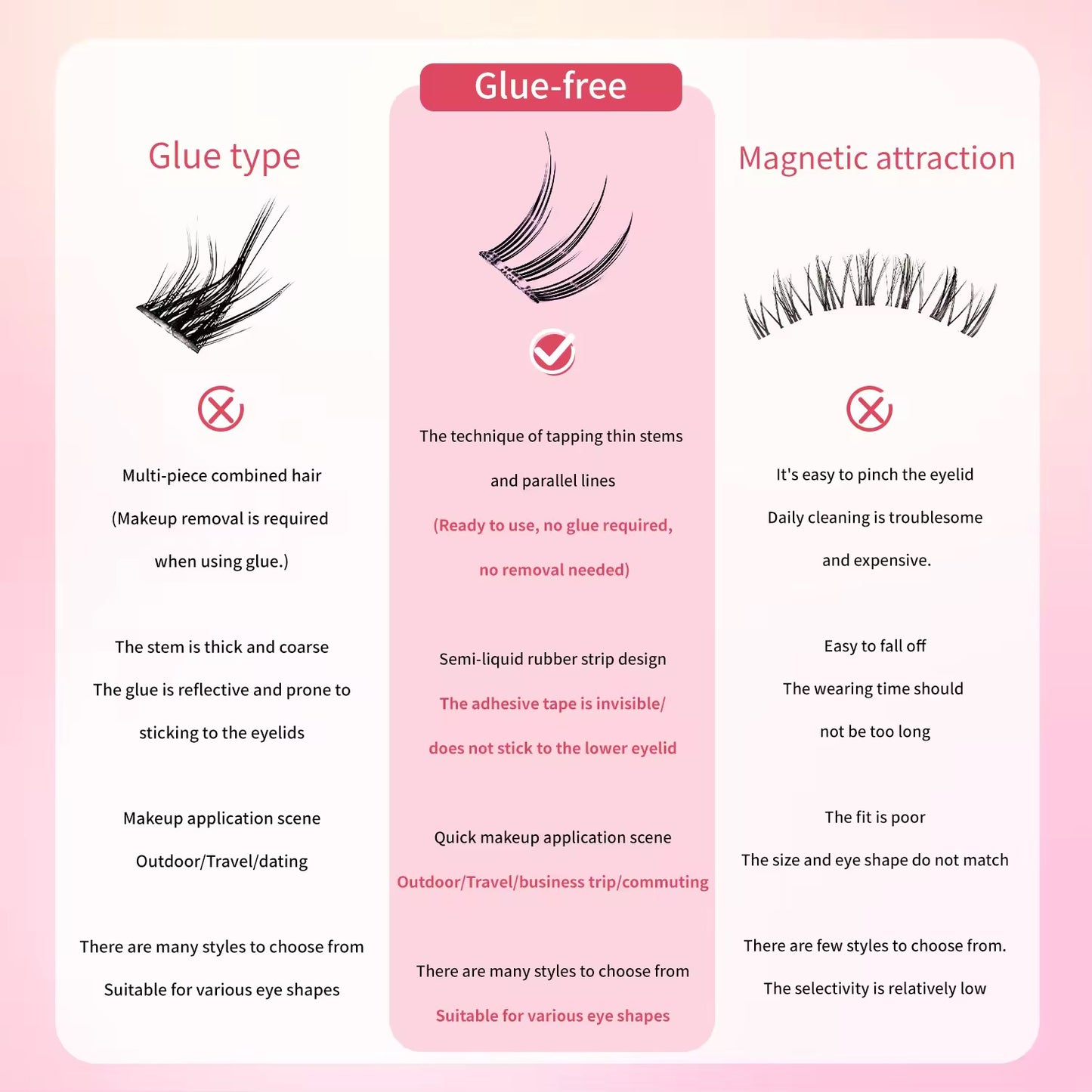 Bqi Glue Free Self adhesive Lashes