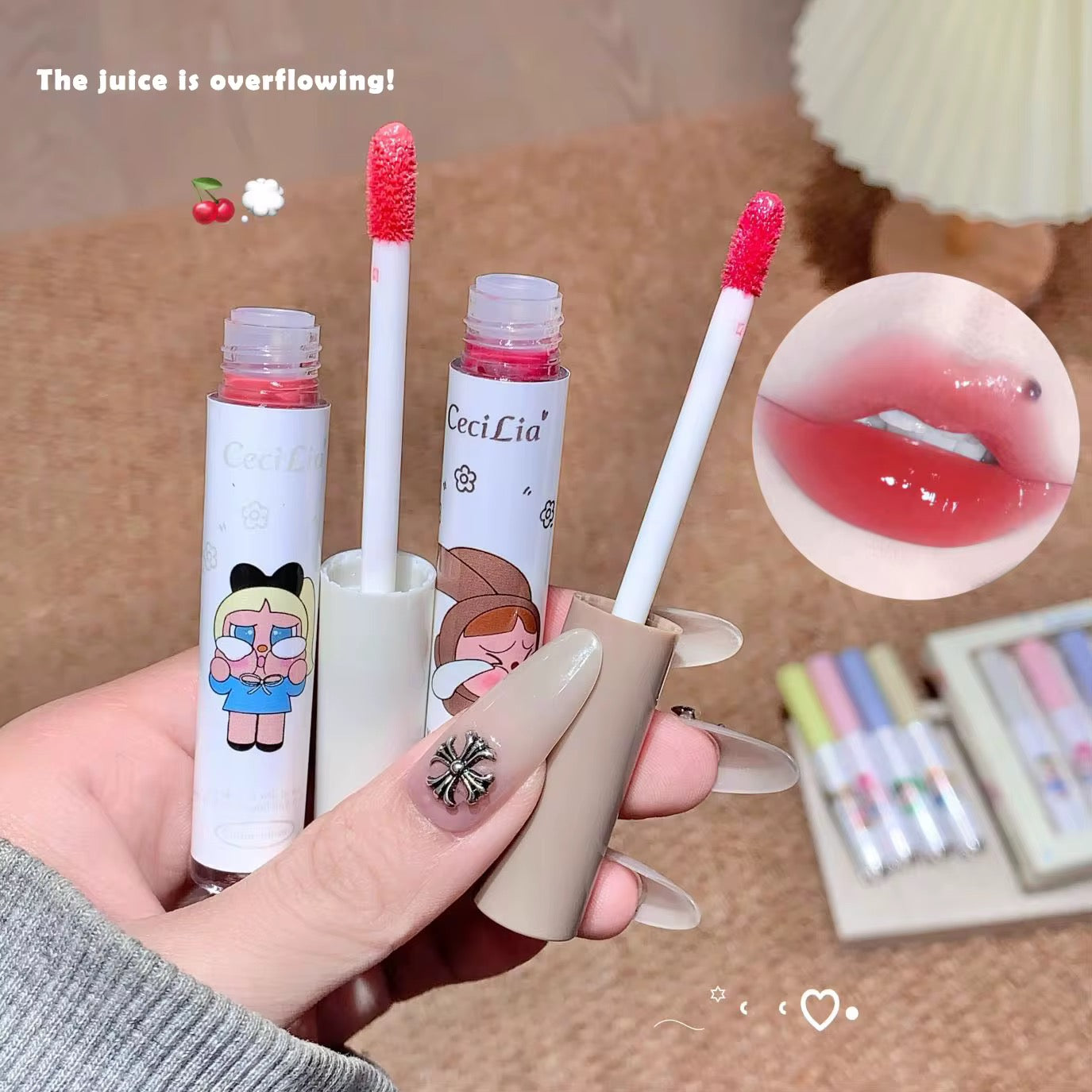 DaimenBear Water Light Tinted Lipglaze set
