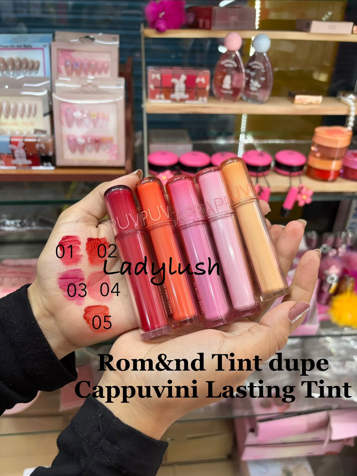 Cappuvini Rom&nd Dupe Tinted Lipglaze