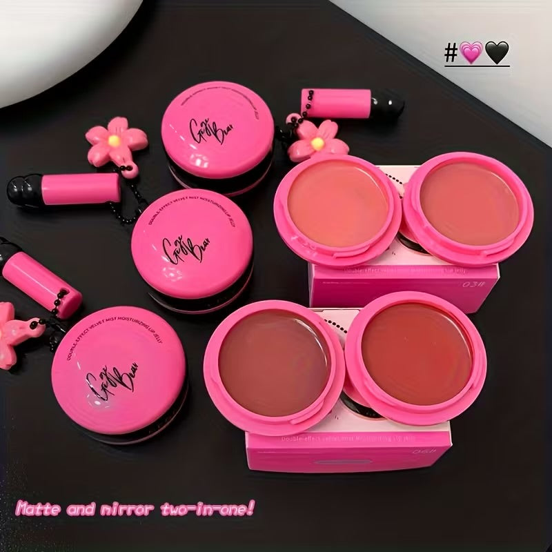 Gege bear Dual Lipstick + Lipgloss with applicator and charm