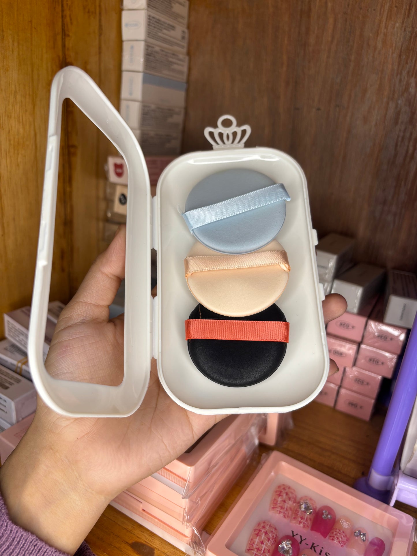 Makeup sponge  set with storage