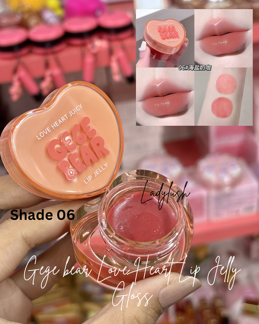 Gege Bear jelly Heart Lipgloss