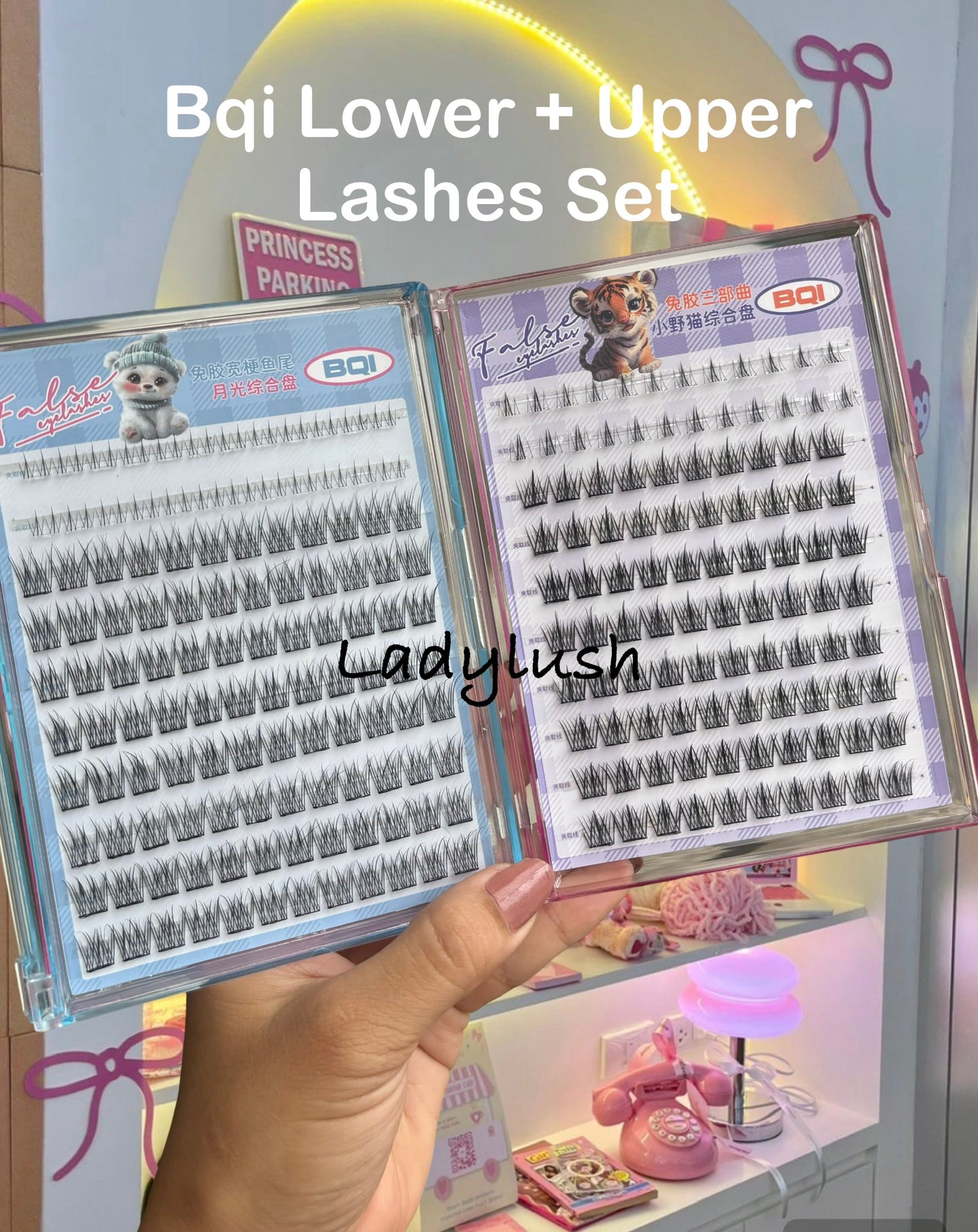 Self adhesive lower + upper eyelash