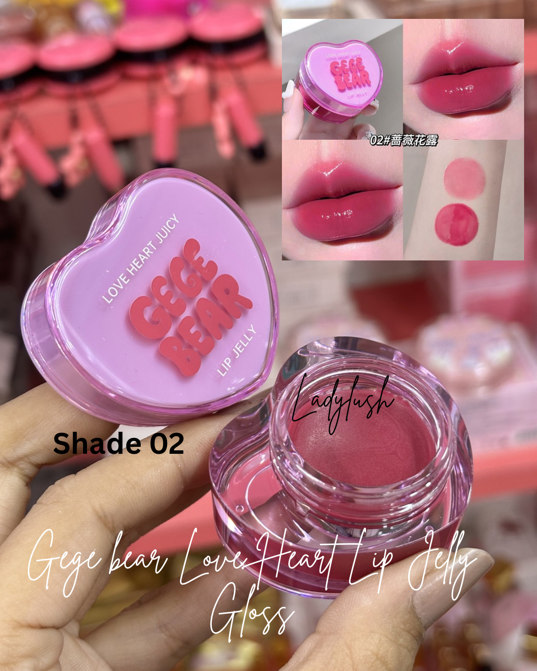 Gege Bear jelly Heart Lipgloss