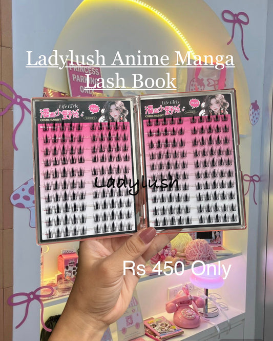 Manga anime bunny self adhesive glue free lash book