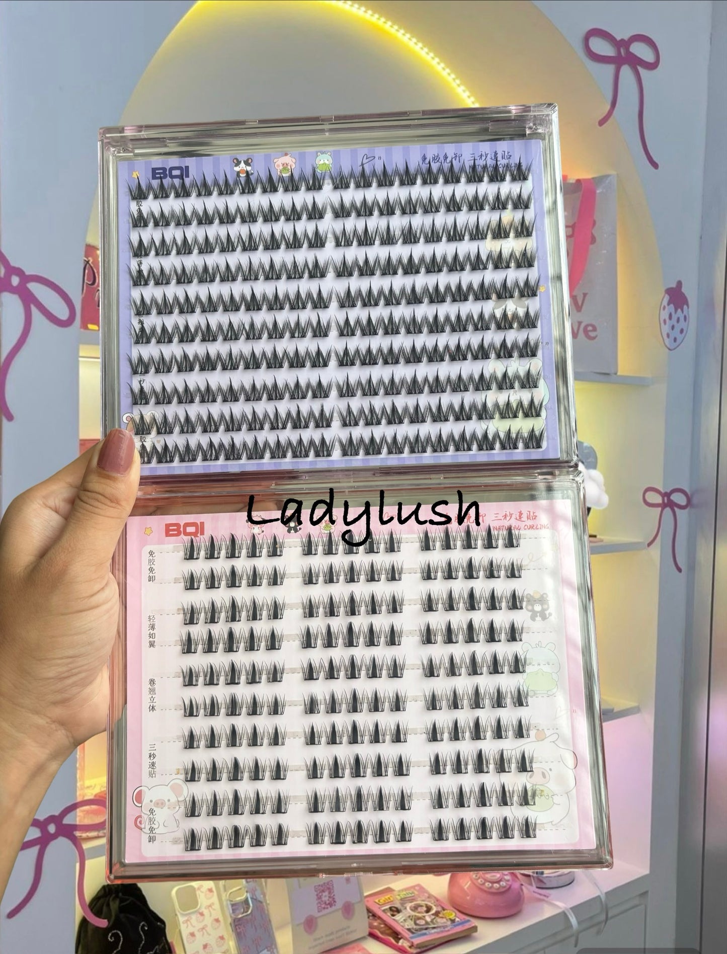 Bqi self adhesive Glue Free lashes