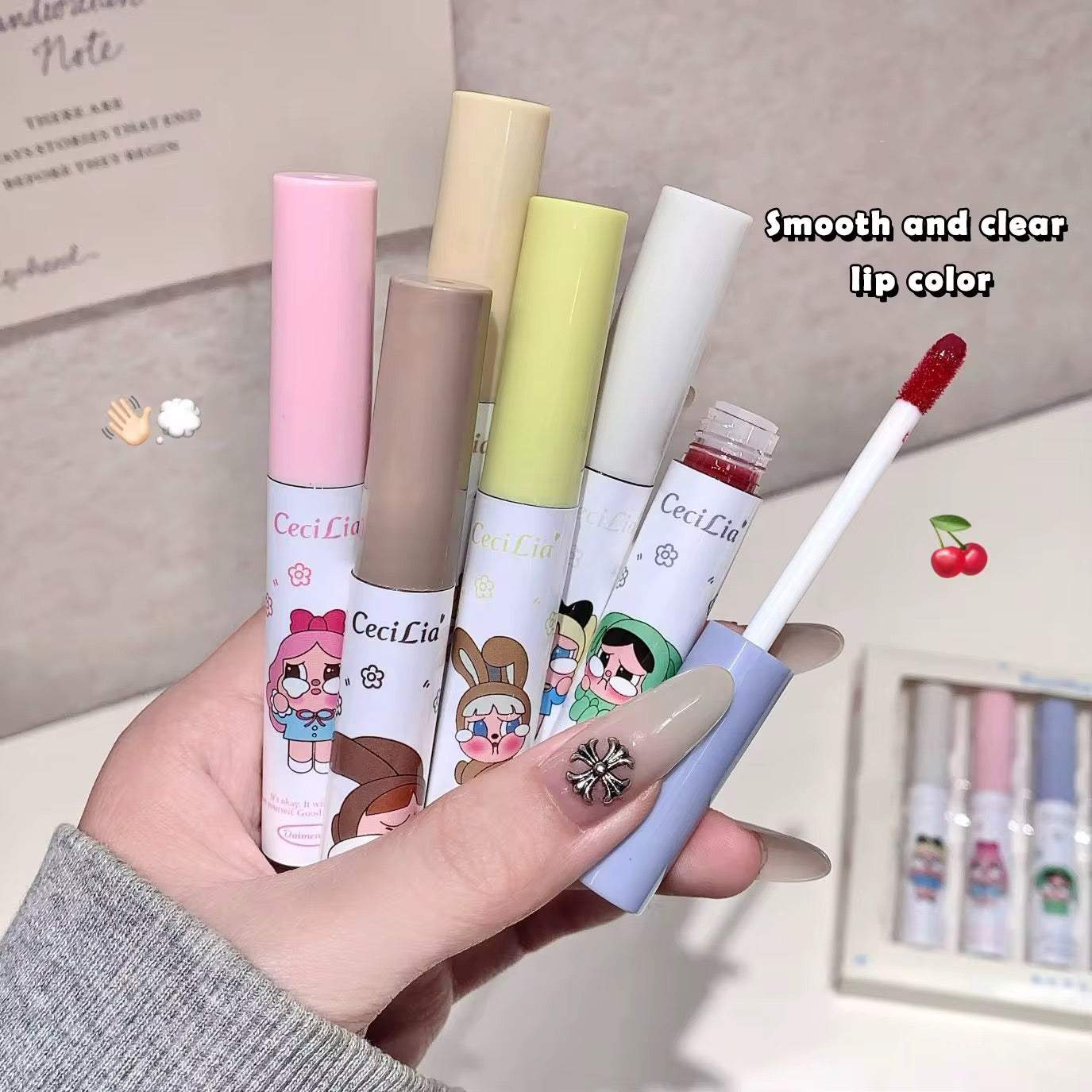 DaimenBear Water Light Tinted Lipglaze set