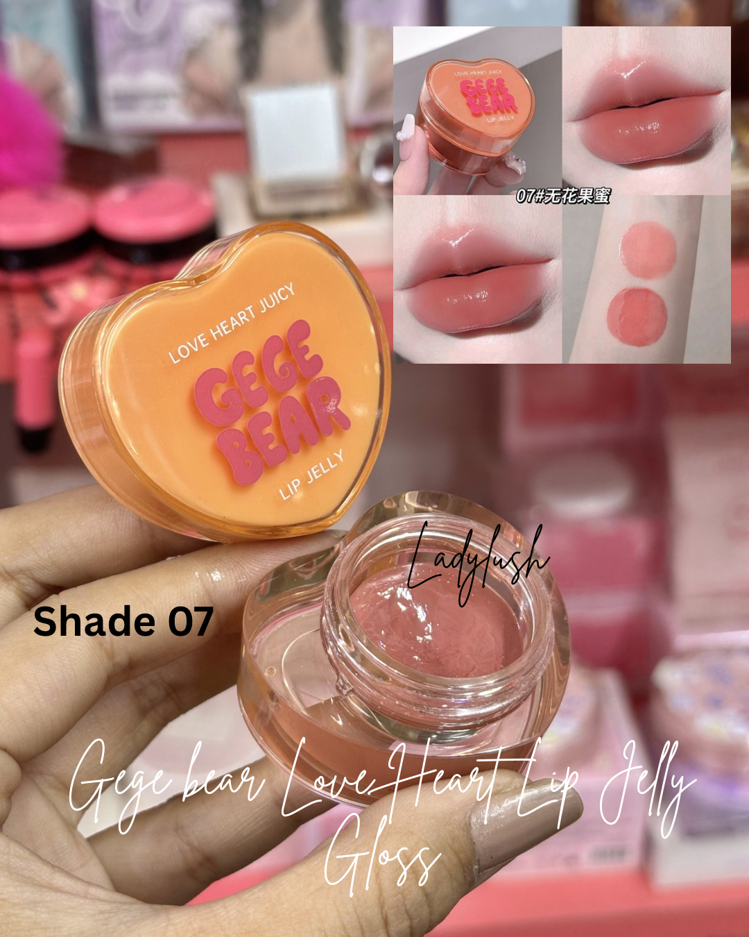 Gege Bear jelly Heart Lipgloss