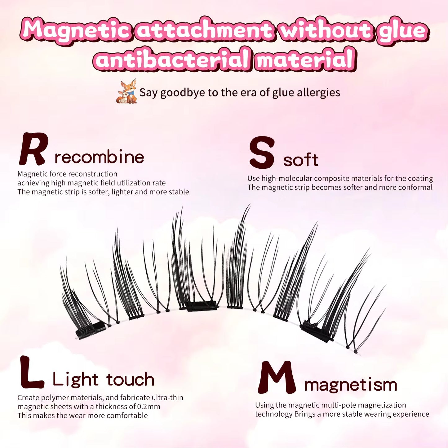 Bqi Magnetic Eyelash Reusable