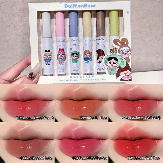 DaimenBear Water Light Tinted Lipglaze set
