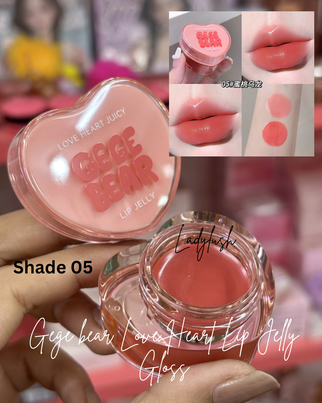 Gege Bear jelly Heart Lipgloss