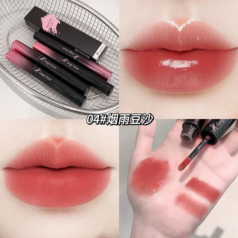 Gege bear Dual Lipgloss + Lipstick
