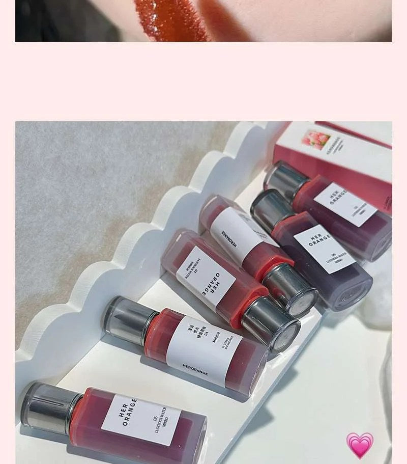 Herorange tinted water lipglaze