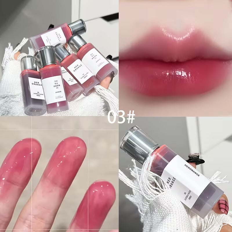 Herorange tinted water lipglaze